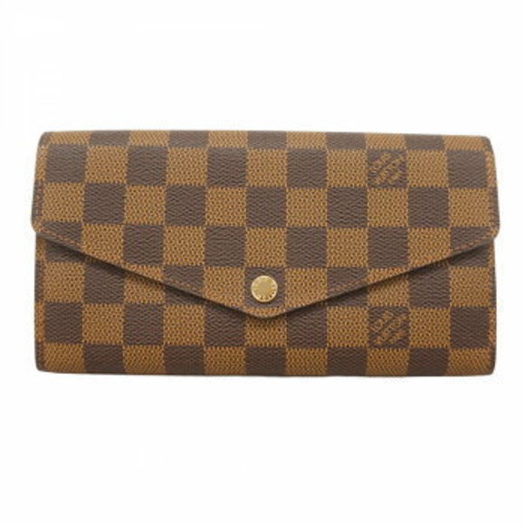 Louis Vuitton Damier Portefeuille Sarah Ebene Brown Long Wallet - Picture 1 of 5
